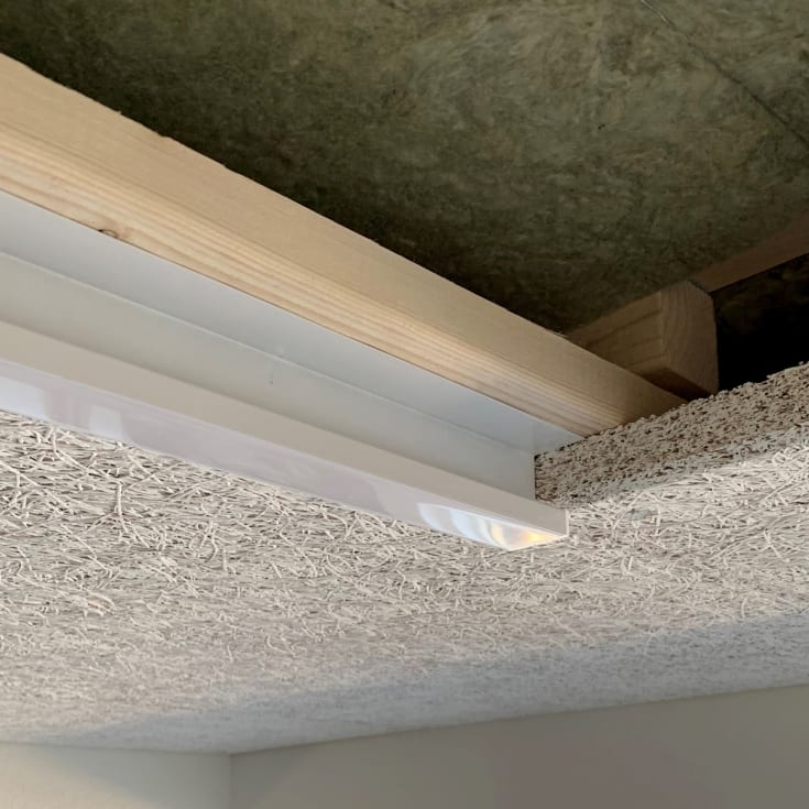 Green-ID LED Troldtekt CCT Ljusskena 120 cm, infälld med 10M kabel