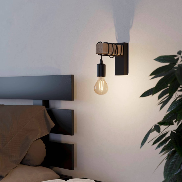 Eglo Townshend vegglampe, svart