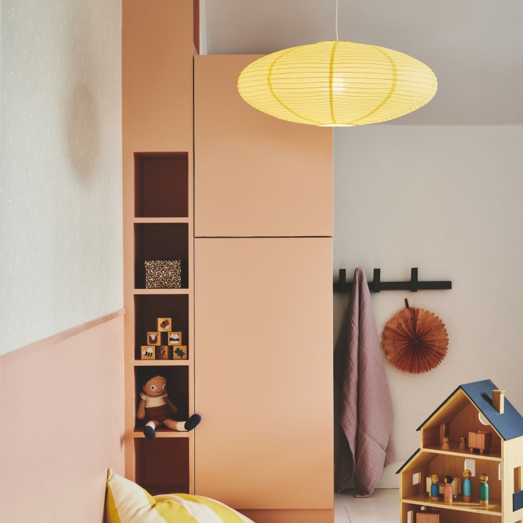 Nordlux Villo rispapirlampe, gul