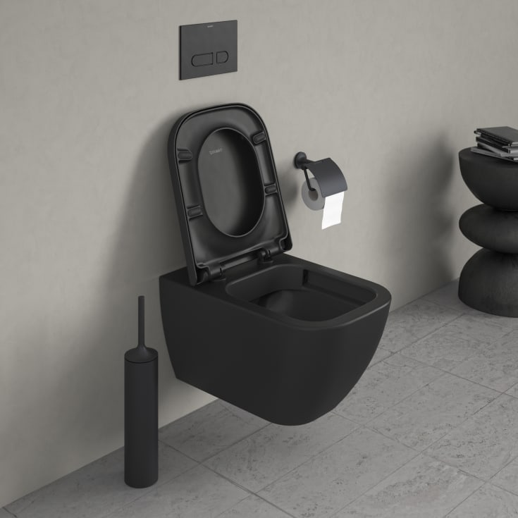 Duravit Happy D.2 vegghengt toalett, uten skyllekant, matt antrasitt
