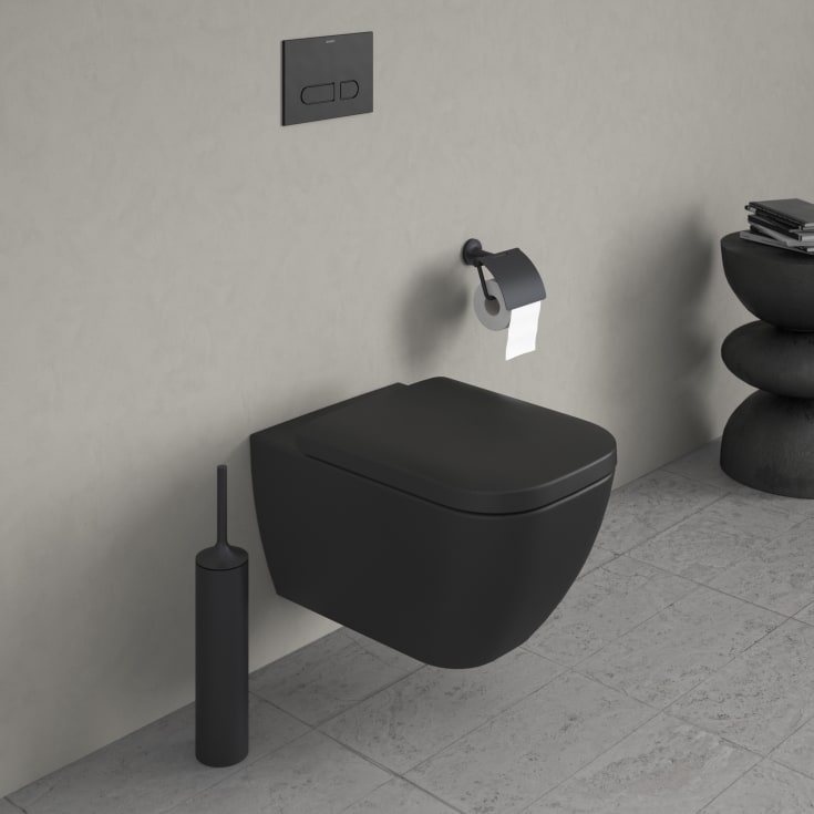 Duravit Happy D.2 vägghängd toalett, utan spolkant, matt antracit