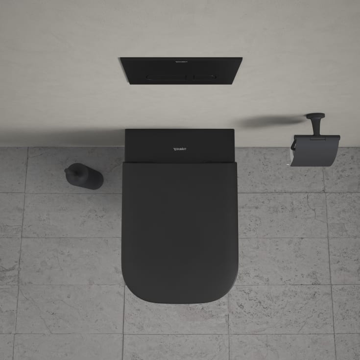 Duravit Happy D.2 vägghängd toalett, utan spolkant, matt antracit