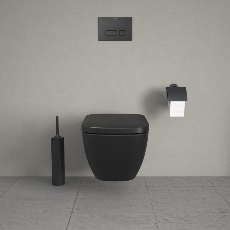 Duravit Happy D.2 vägghängd toalett, utan spolkant, matt antracit