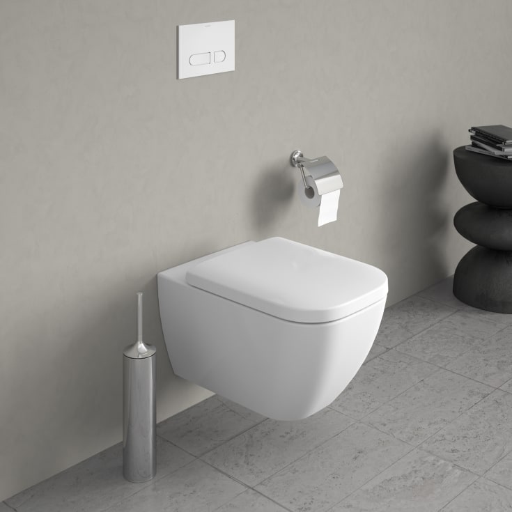 Duravit Happy D2 vägghängd toalett, utan spolkant, rengöringsvänlig, vit