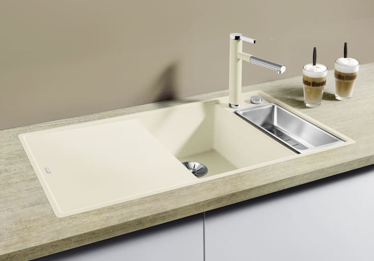 Blanco Axia III 6S-F MXI kjøkkenvask, 99x50cm, myk hvit