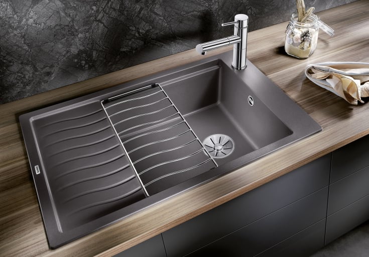 Blanco Elon XL6S UXI køkkenvask, 78x50 cm, grå