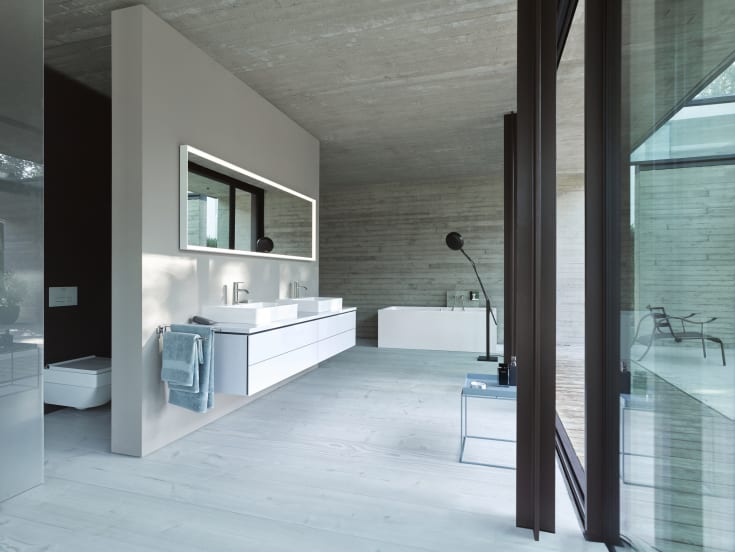 Duravit Vero Air møbelservant, 45x35 cm, med wondergliss, hvit
