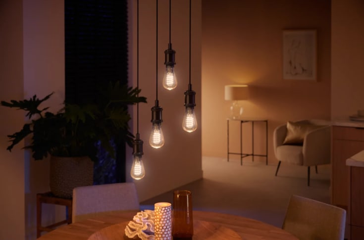 Philips Hue White E27 edisonlampa, Ø6,4 cm
