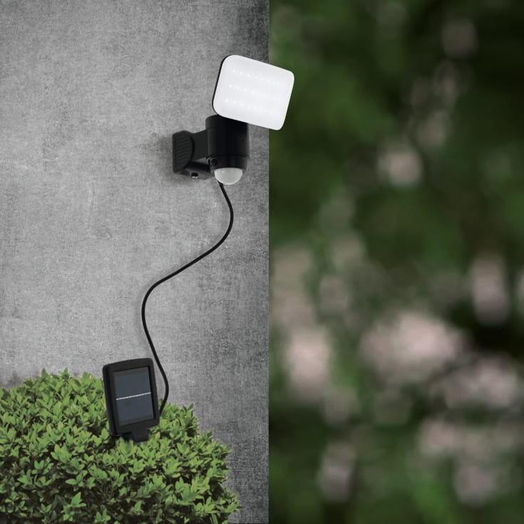 Eglo Casabas solcelle vegglampe med sensor, svart