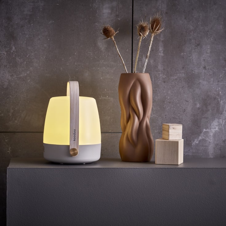 Kooduu Lite Up Play uppladningsbar lampa med högtalare, beige