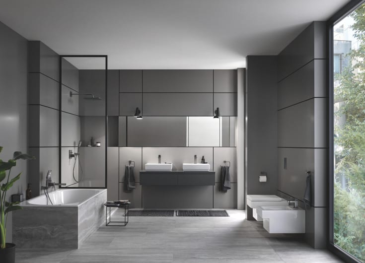 Grohe Grohtherm SmartControl 310 brusesæt, børstet sort krom