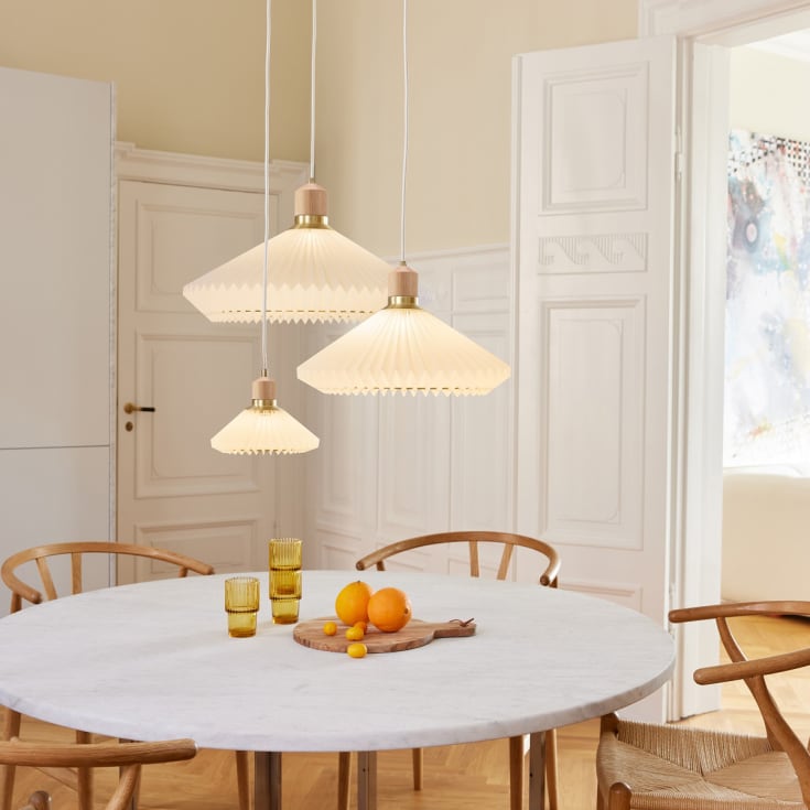 Halo Design Paris pendellampa, vit, Ø24 cm