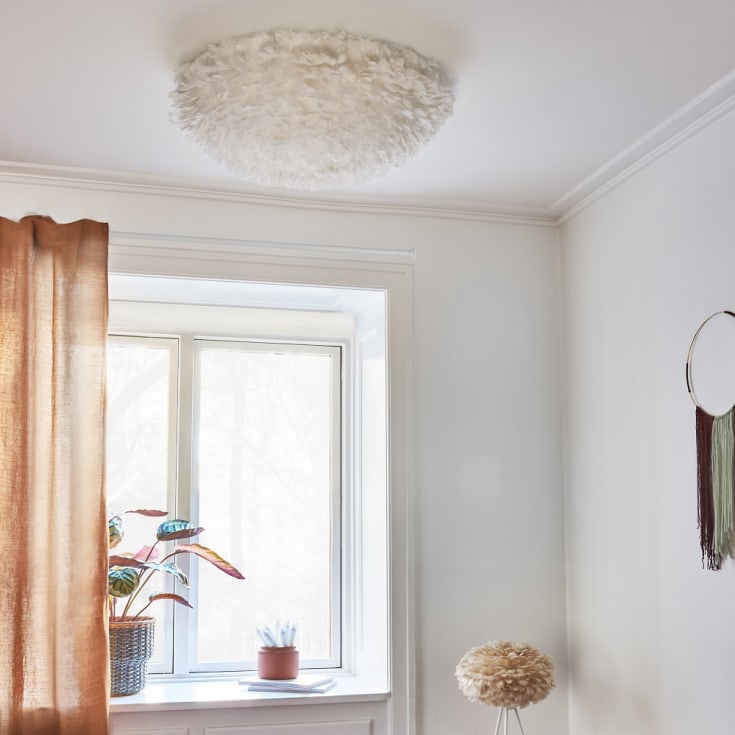 Umage Eos Up loft- & vägglampa, vit, Ø70 cm