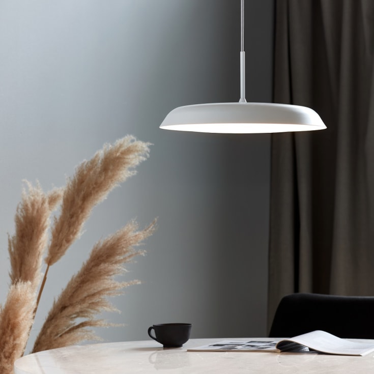 Nordlux Piso pendellampa, justerbar ljusfärg, vit