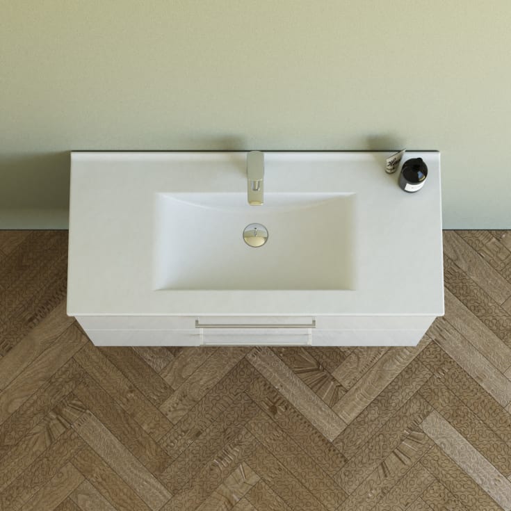 Dansani Mido+ möbelpaket, 101x45,5 cm, vit högglans