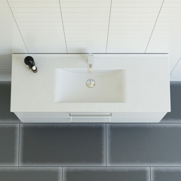 Dansani Mido+ möbelpaket, 121x45,5 cm, vit högglans