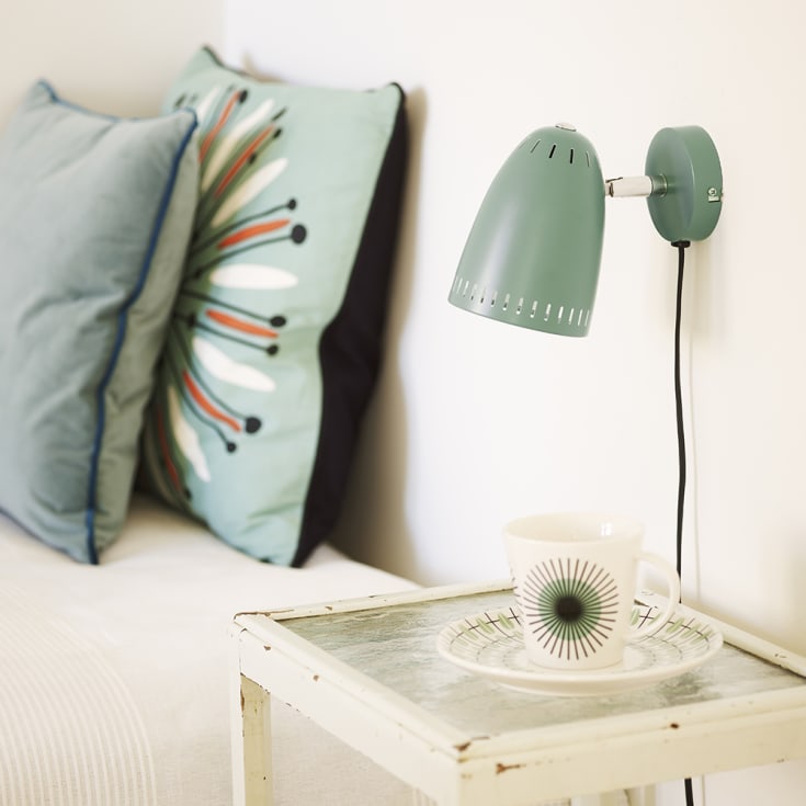 Superliving Dynamo vegglampe, kort, grön