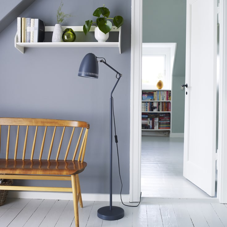 Superliving Dynamo gulvlampe, gråsort