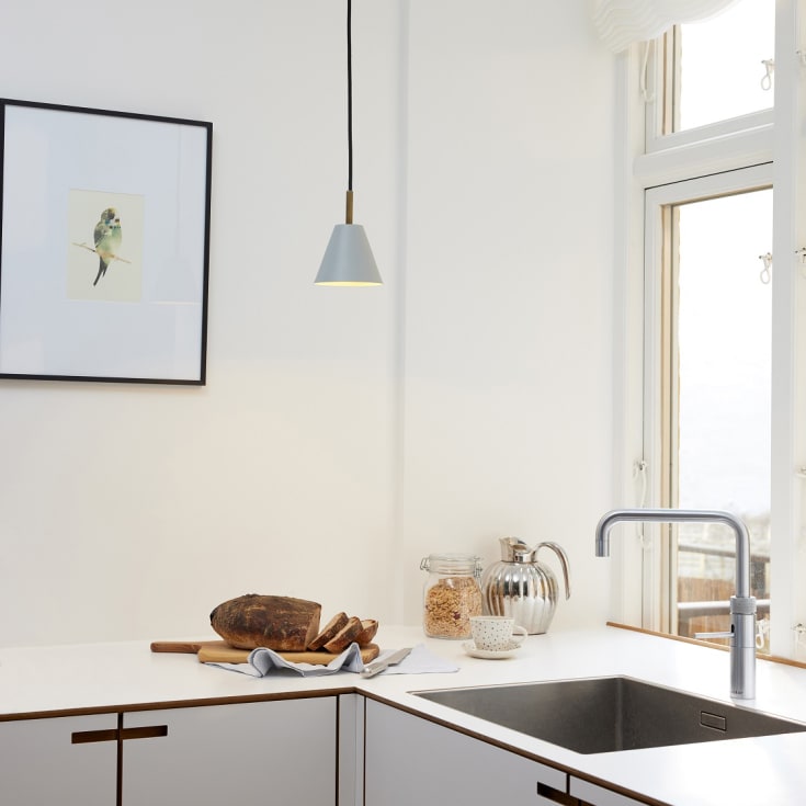 Halo Design Hygge pendellampa, grå, Ø12 cm