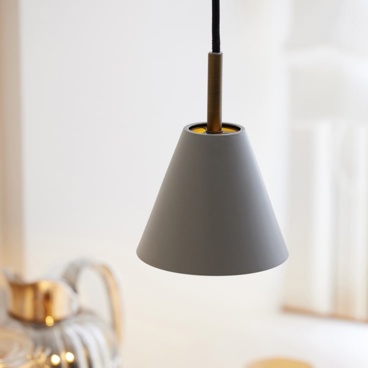 Halo Design Hygge pendellampa, grå, Ø12 cm