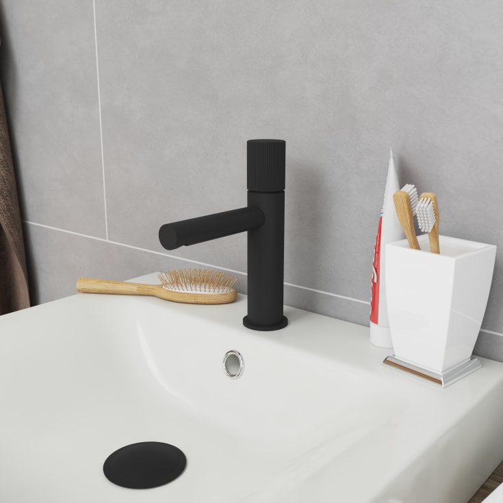 Lavabo Mira 020 tvättställsblandare, matt svart