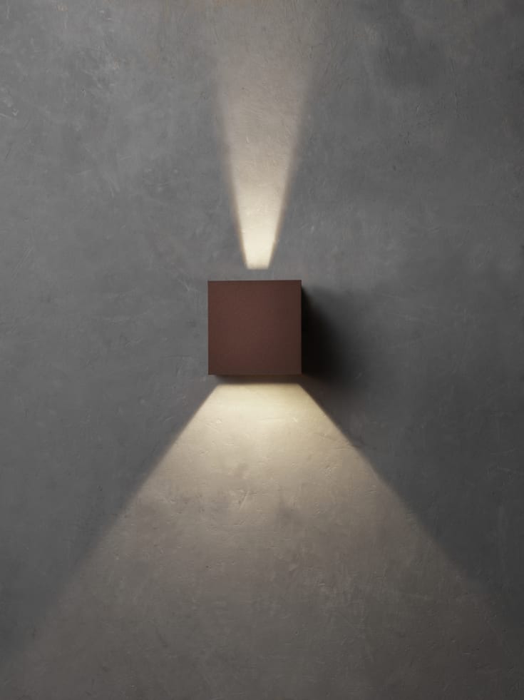 Lumenlight Toscana vägglampa utomhus, 2x10W, koppar