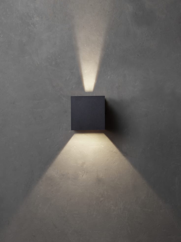 Lumenlight Toscana vägglampa utomhus, 2x10W, svart