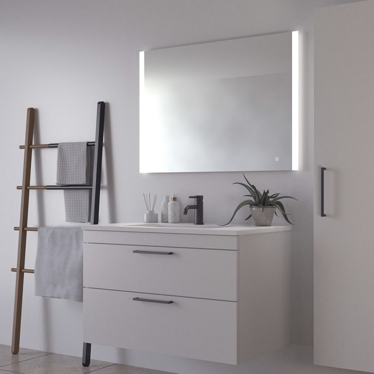 Loevschall Vega spegel med belysning, dimbar, touch, 100x70 cm