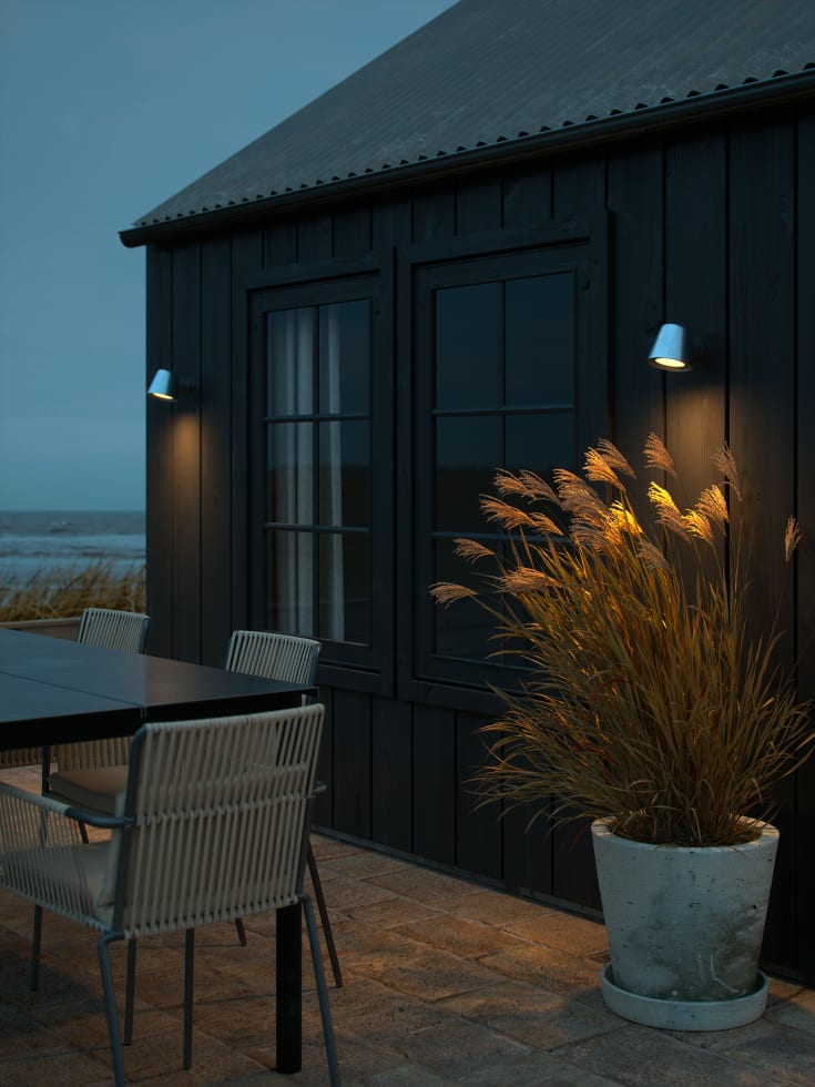 Nordlux Aleria vägglampa utomhus, galvaniserat stål