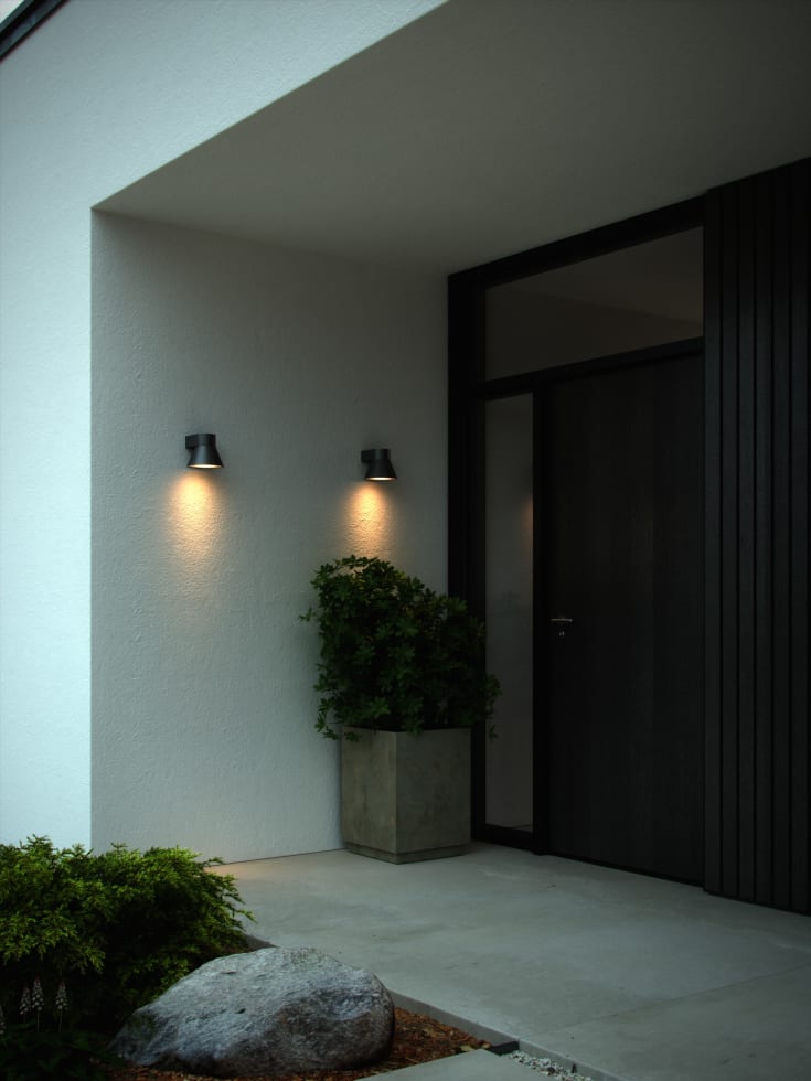 Nordlux Kyklop Cone vägglampa utomhus, svart
