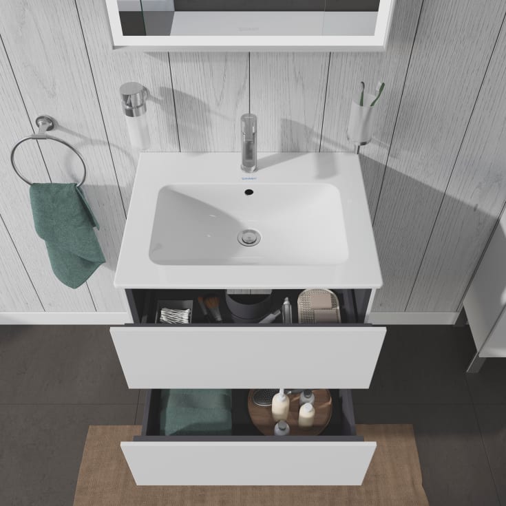 Duravit L-Cube tvättställsunderskåp, 62x48 cm, matt vit