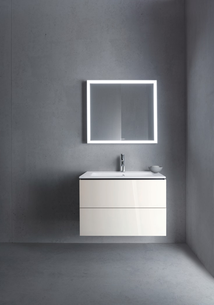 Duravit L-Cube tvättställsunderskåp, 82x48 cm, vit högglans