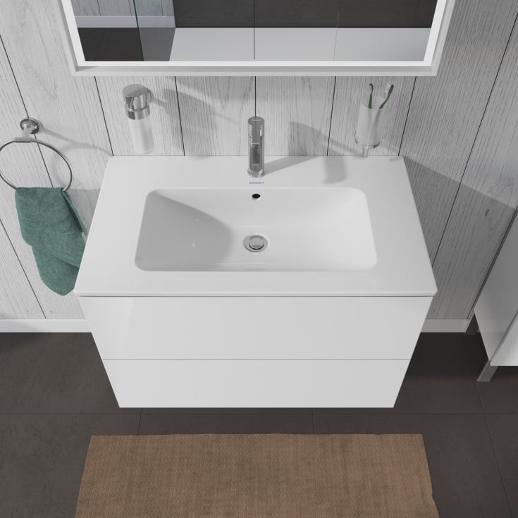 Duravit L-Cube tvättställsunderskåp, 82x48 cm, vit högglans