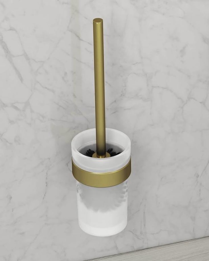 Gustavsberg Square toiletbørste, børstet messing