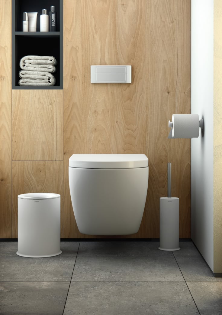 2 stk Cosmic Geyser toiletspand, 5 liter, mat hvid