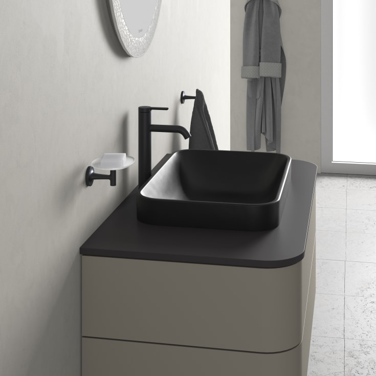 Duravit Happy D.2 tvättställ, 60x40 cm, matt antracit