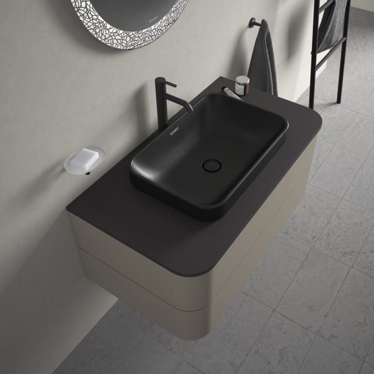 Duravit Happy D.2 håndvask, 60x40 cm, m/antracit