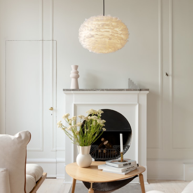 Umage Eos fjerlampeskærm, hvid, Ø45 cm