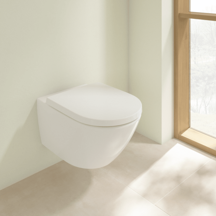 Villeroy & Boch Subway 3.0 væghængt toilet, uden skyllekant, rengøringsvenlig, hvid