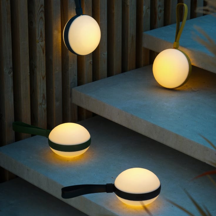 Nordlux Bring To-Go genopladelig lampe, Ø12 cm, gul