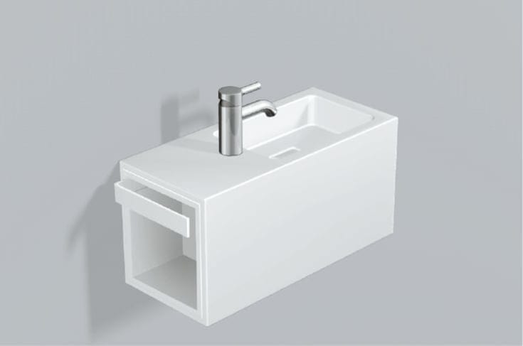 Laufen XXS2 håndvask, 58x23,6 cm, højre, hvid
