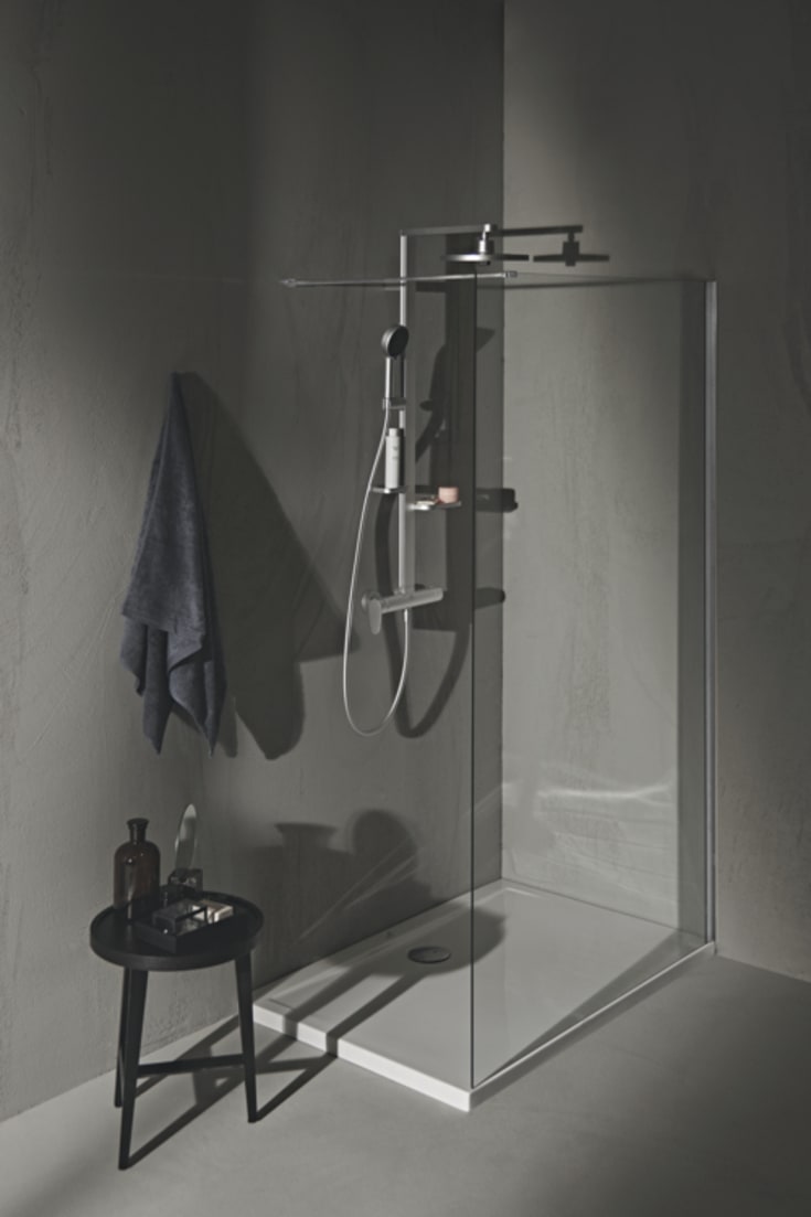 Ideal Standard Alu+ brusesæt, vandbesparende, sølv