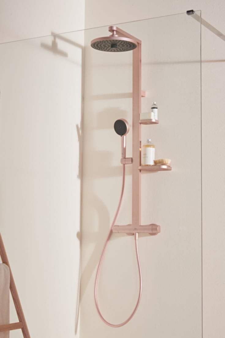 Ideal Standard Alu+ brusesæt, vandbesparende, rosa guld