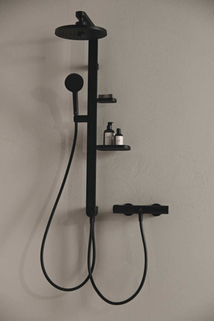 Ideal Standard Alu+ duschset, vattenbesparande, matt svart