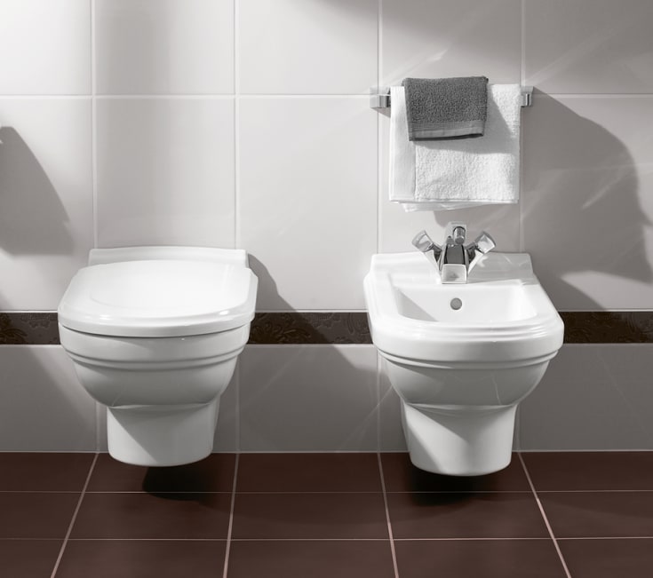 Villeroy & Boch Hommage vegghengt toalett, rengjøringsvennlig, hvit
