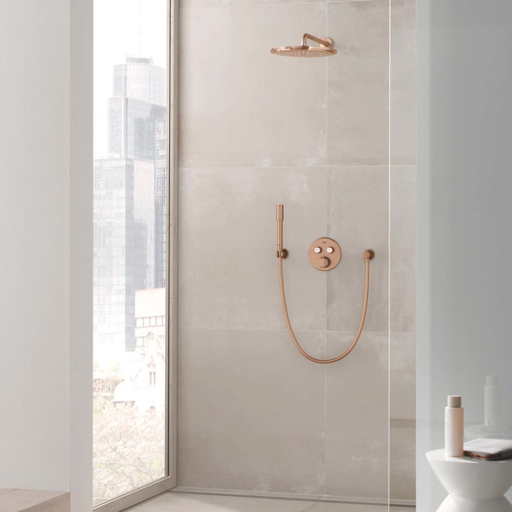 Grohe Rainshower Cosmopolitan brusehoved, Ø31 cm, vandbesparende, børstet kobber