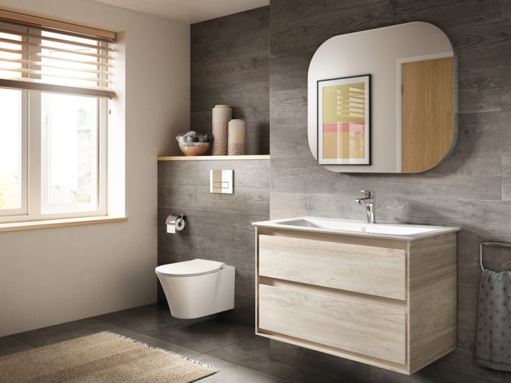 Ideal Standard Connect Air vegghengt toalett, uten skyllekant, rengjøringsvennlig, hvit