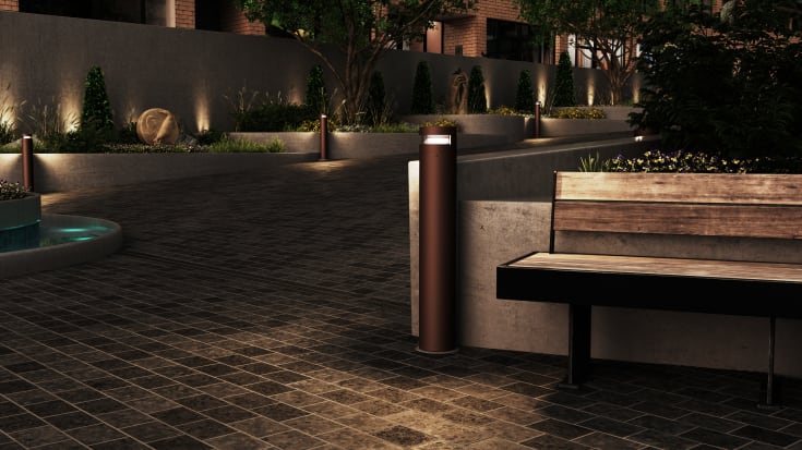 Avio Bollard 1000mm Cool White Rust