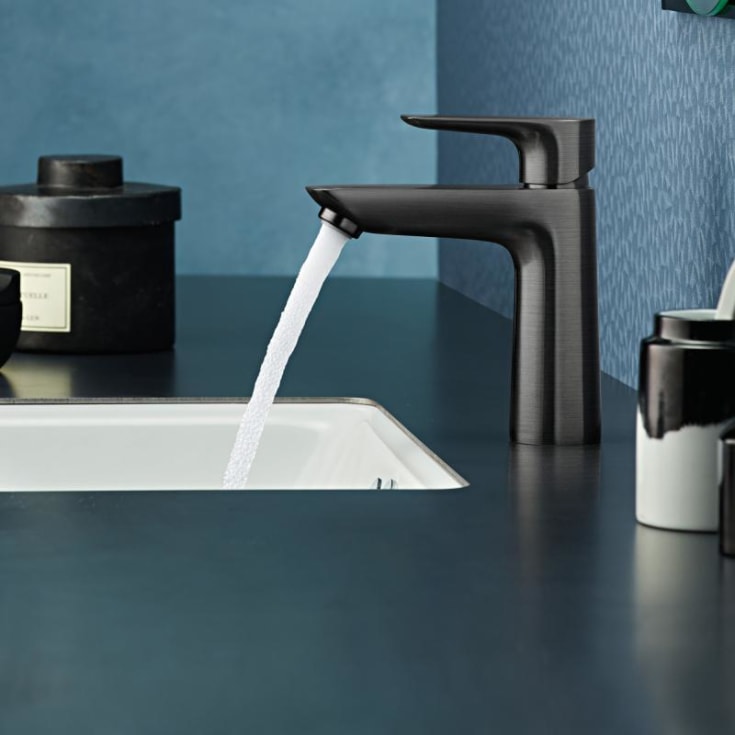 Hansgrohe Talis E 110 tvättställsblandare, borstad svart krom