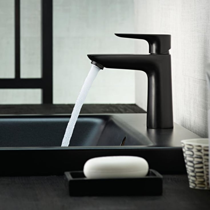 Hansgrohe Talis E 110 tvättställsblandare, matt svart